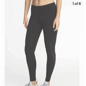 Old Navy Active Elevate Go-Dry Leggings Womens XS Black Mesh Swish Accents Gym